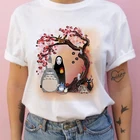 Футболка Hayao в стиле Харадзюку, женская футболка с рисунком из мультфильма хибли Тоторо, Миядзаки улзан, забавная мультяшная футболка 90-х годов, женский топ в стиле аниме