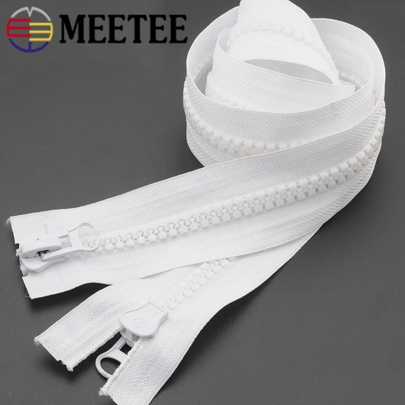 Meetee 8# двойной слайдер швейная молния Экологичные полимерные молнии для курток пальто вниз спальный мешок молнии DIY Швейные аксессуары