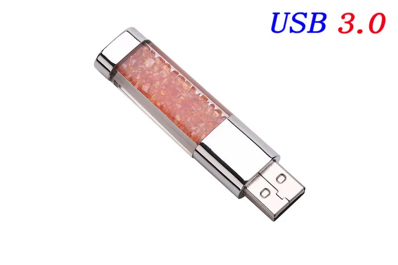 Кристаллические элементы USB флеш-накопители USB 3,0 флэш-накопитель U Диск флеш-накопитель 4 ГБ 8 ГБ 16 ГБ 32 ГБ 64 ГБ 128 ГБ творческие подарки - Color: Red