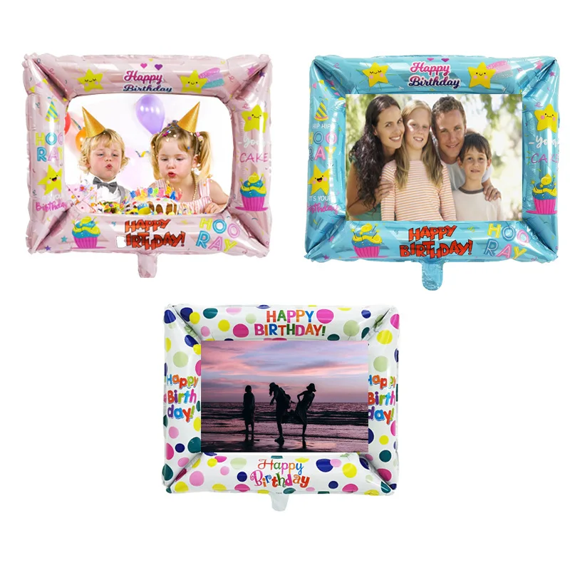 Фольгированные воздушные шары в фоторамке для дня рождения|Воздушные и