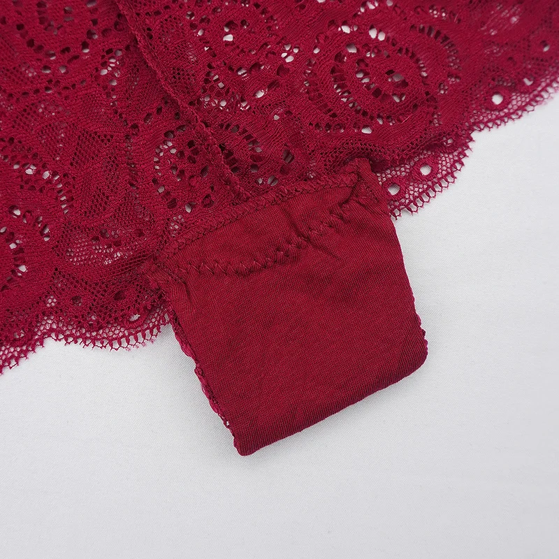 Размера плюс кружевные трусики женские сексуальные трусы 3 шт./лот бесшовные