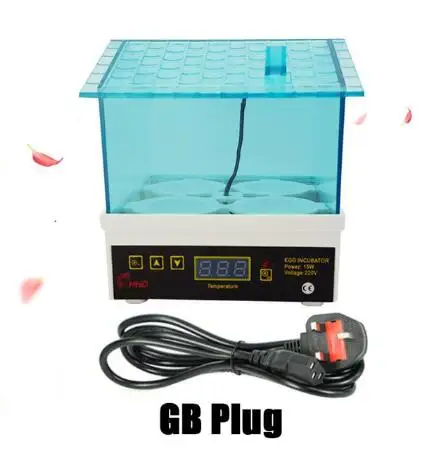 GB Plug HHD Newest 4 Eggs Incubator Mini Hatchery Machine Automatic Digital Poultry Brooder Hatch For Chicken Duck Bird Pigeon Quail Egg - Цвет: GB Plug