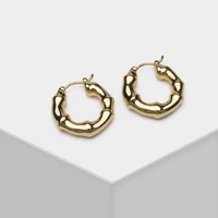 2021 new design fashion gold palted hoop earrings