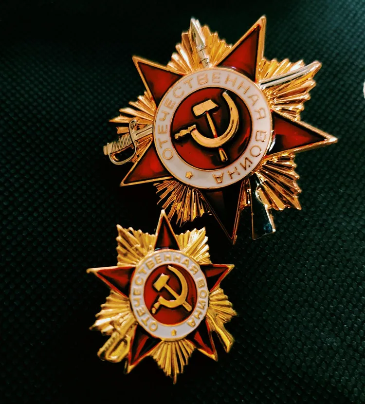 NEW 1 Sets Soviet Union CCCP Badge Red Star Hammer Sickle USSR Russia Labor I & II Level Patriotic War Medal Brooch Pin Replica | Дом и сад