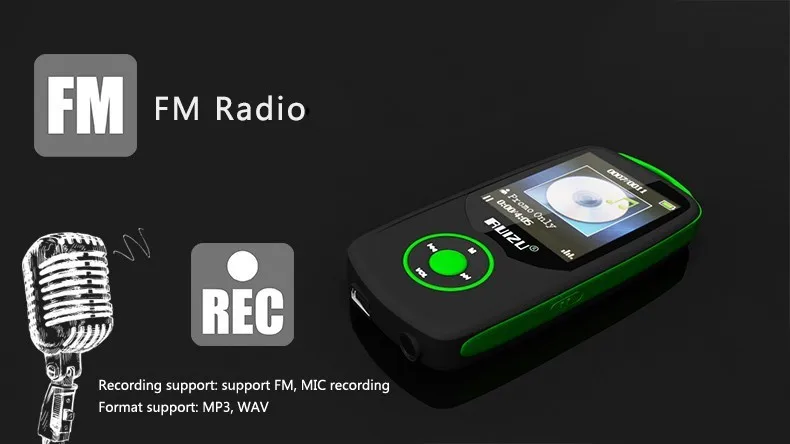 Ruidu X06 Bluetooth MP3 1,8-дюймовый TFT ЖК-экран Спортивный музыкальный плеер fm-радио без потерь высококачественный рекордер Walkman