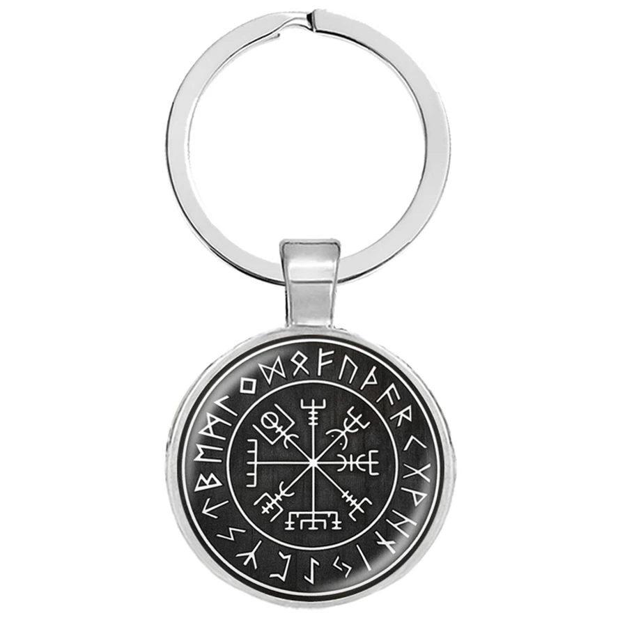 Viking компас брелок древняя троица нордические руны символ Одина художественный