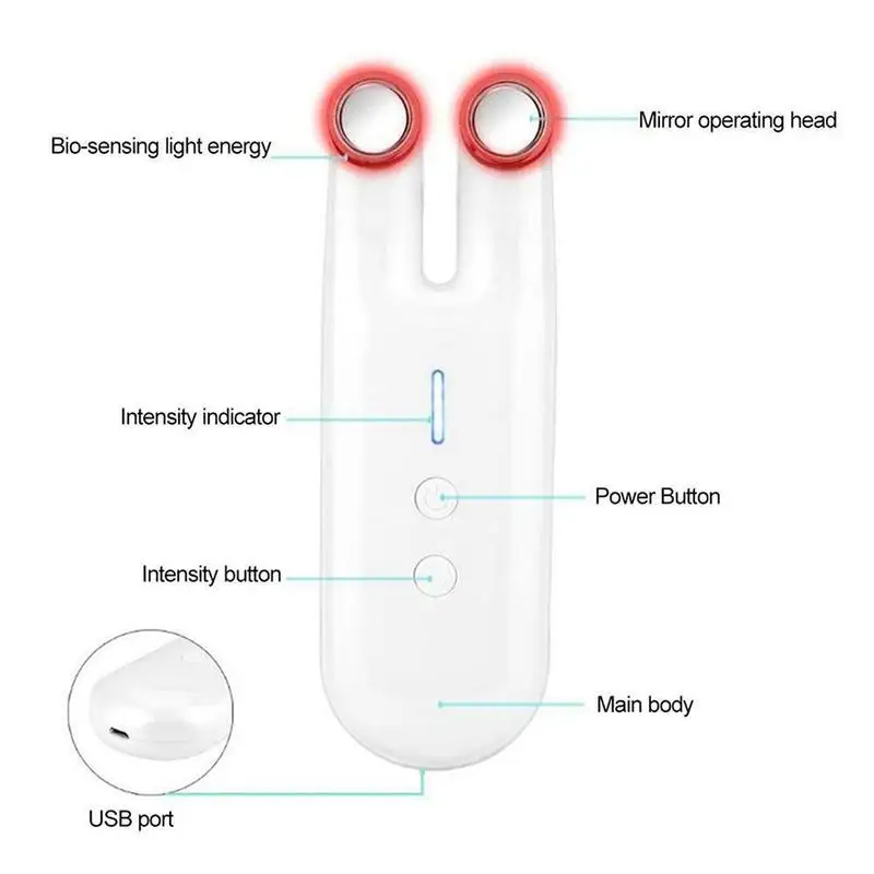 

Rechargeable Micro Electric Red Light Rejuvenation Instrument Eye Massager Anti Face Beauty Vibration Q0W7