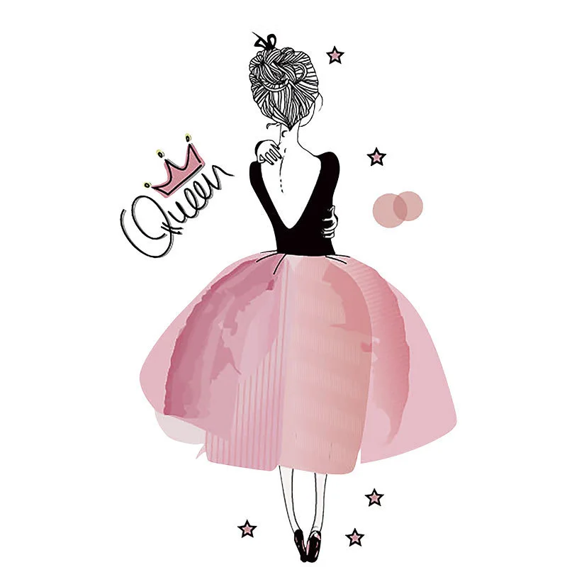 

Dance Girls Transfer Thermal Stickers Patches For Clothes DIY Washable T-Shirts Iron On Transfer