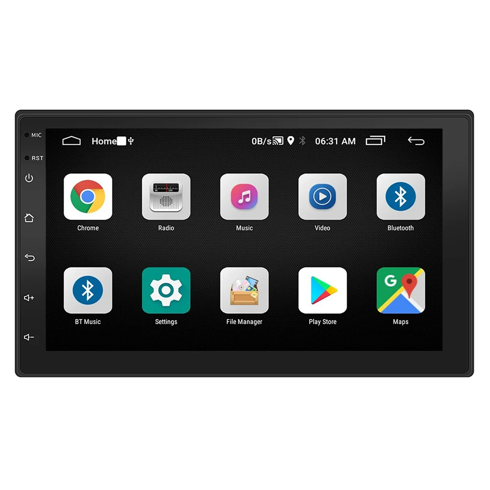 7 дюймов Android 8 1 Dual 2 DIN 16G четырехъядерный gps автомобильный стерео MP5 плеер FM 2.5D