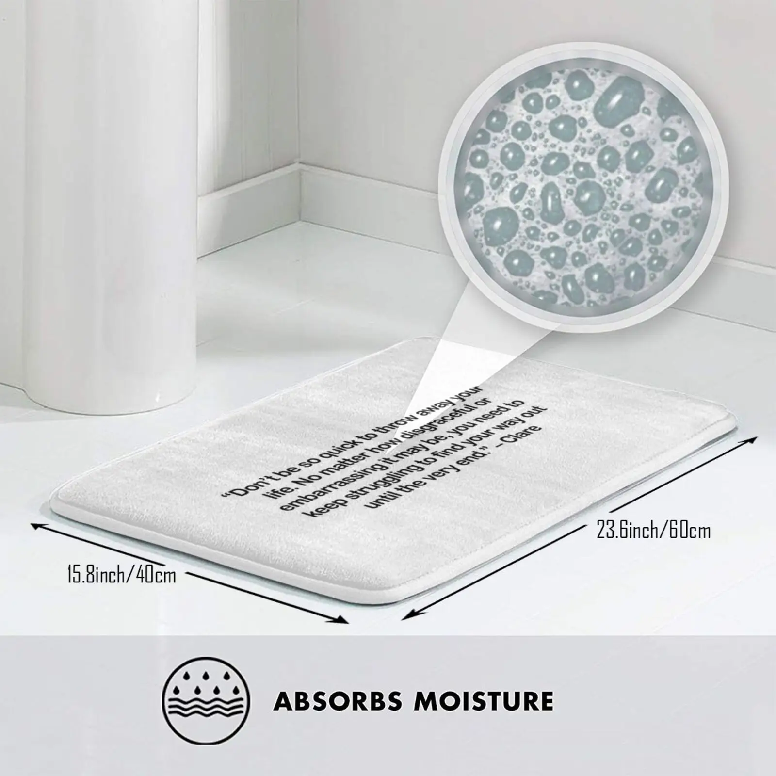 Коврик Clare-Quote коврик подушка мягкая Нескользящая Clare Claymore цитата аниме Цитата