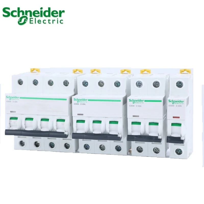 Schneider electric-Mini Disjuntor Acti 9 iC65N 1p 2p 3p 4p D tipo 1A 2A 3A 4A 6A 10A 16A 20A 25A 32A 50A 63A AC, disyuntor