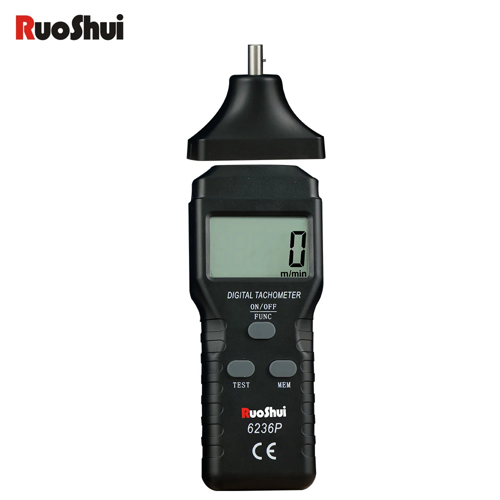 RuoShui 6236P цифровой тахометр Высокая точность лазерный мотоцикл 2 в 1 Бесконтактный