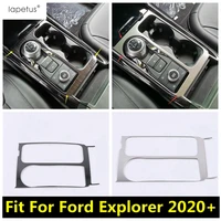 for ford explorer 2020 2022 transmission shift gear panel frame decoration cover trim stainless steel accessories interior kit
