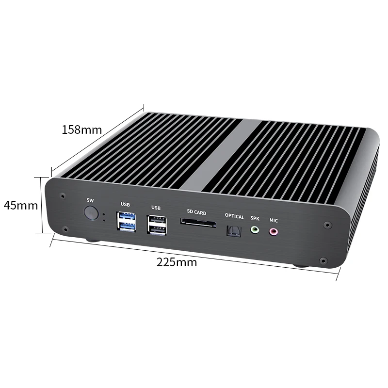 MSECORE Intel I3 7100U I5 7260U I7 7660U Fanless gaming Mini PC Windows 10 HTPC linux game PC Desktop Computer HDMI DP 4K WiFi