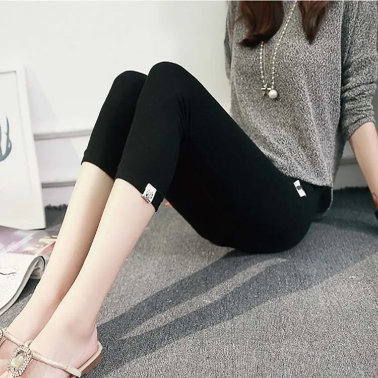 

Larger Maternity Summer Modal Short Capris Pregnant Adjustable Thin Cat 7 Pants For Mother High Waist Leggings Belly Trousers