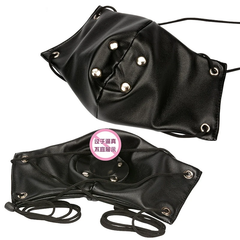 Кляп для рта кожаная оральная маска лица фаллоимитатор Фетиш бондаж секс-игрушки