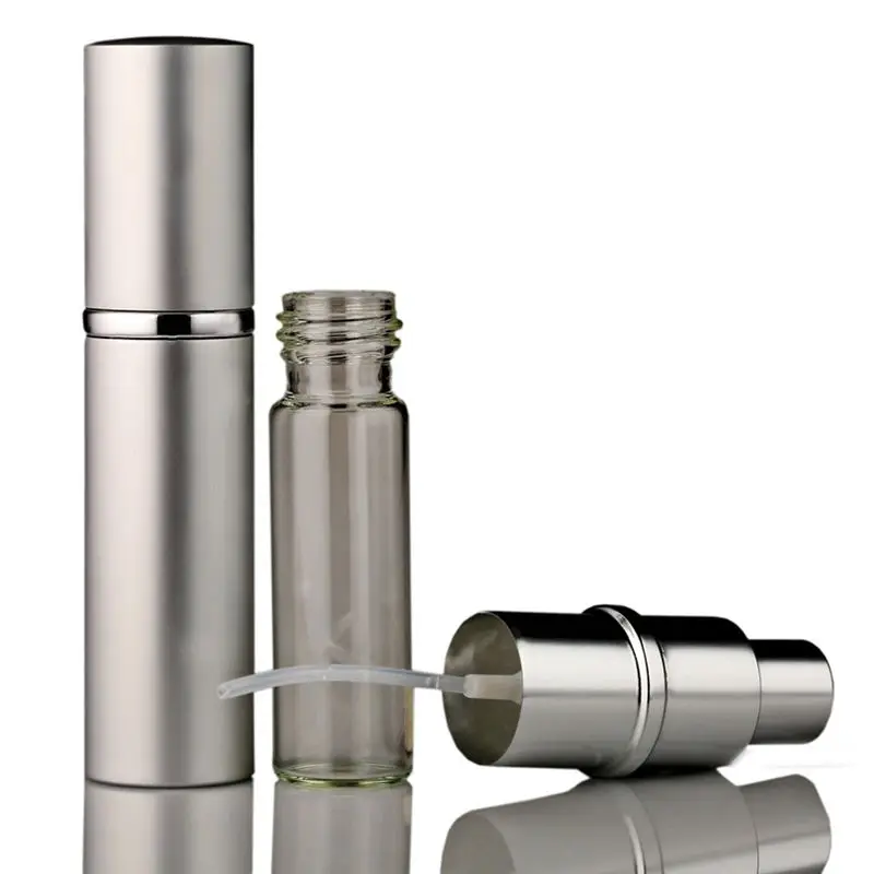 1PC 5ML 10ML High Quality Refillable Mini Perfume Atomizer Spray Bottle Empty Glass Parfume Aluminum Atoizers | Красота и здоровье