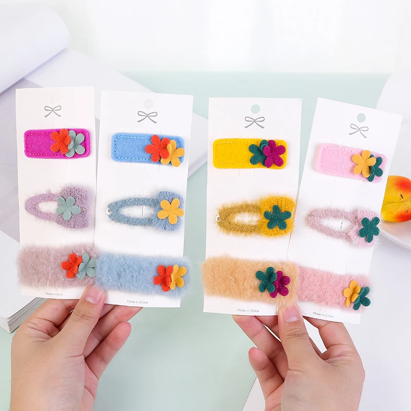 Милые детские аксессуары для волос 3 шт. Детские банты ручной работы цветочные