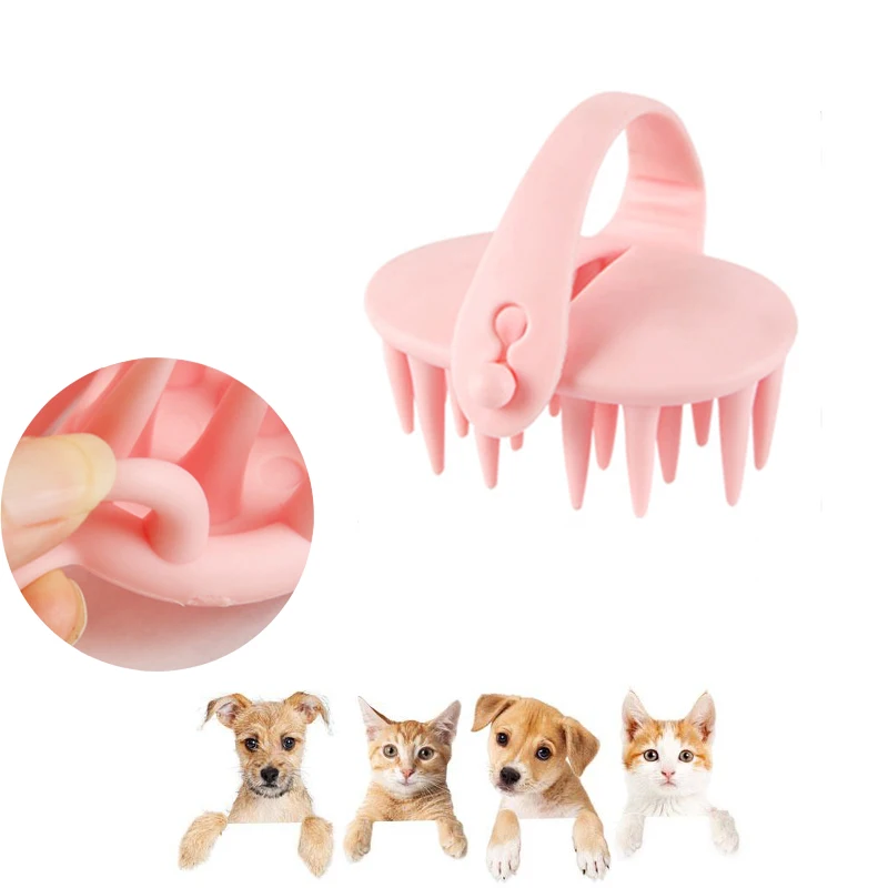 1 шт. силиконовый массажный шампунь для салона щетка волос розовая расческа