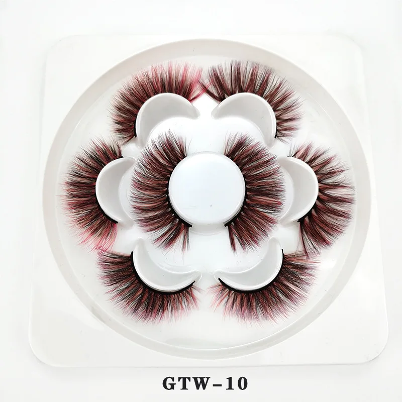 4 пары 3D белые норковые ресницы оптом натуральные длинные густые пушистые