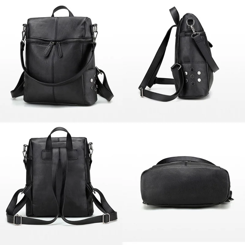 Модный кожаный рюкзак для женщин водонепроницаемая женская сумка из