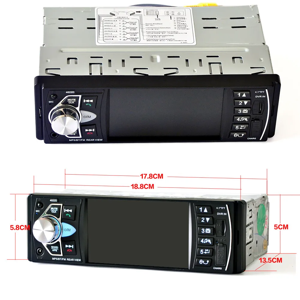 2 Din 4&quot HD Display Bluetooth Car MP5 Player Stereo MP3 FM Radio Audio Video Reversing Image No Rear View Camera | Автомобили и