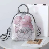 fancy frills womens backpack rhinestone cartoon print mochila fashion cute sac a dos designer school shoulder bags