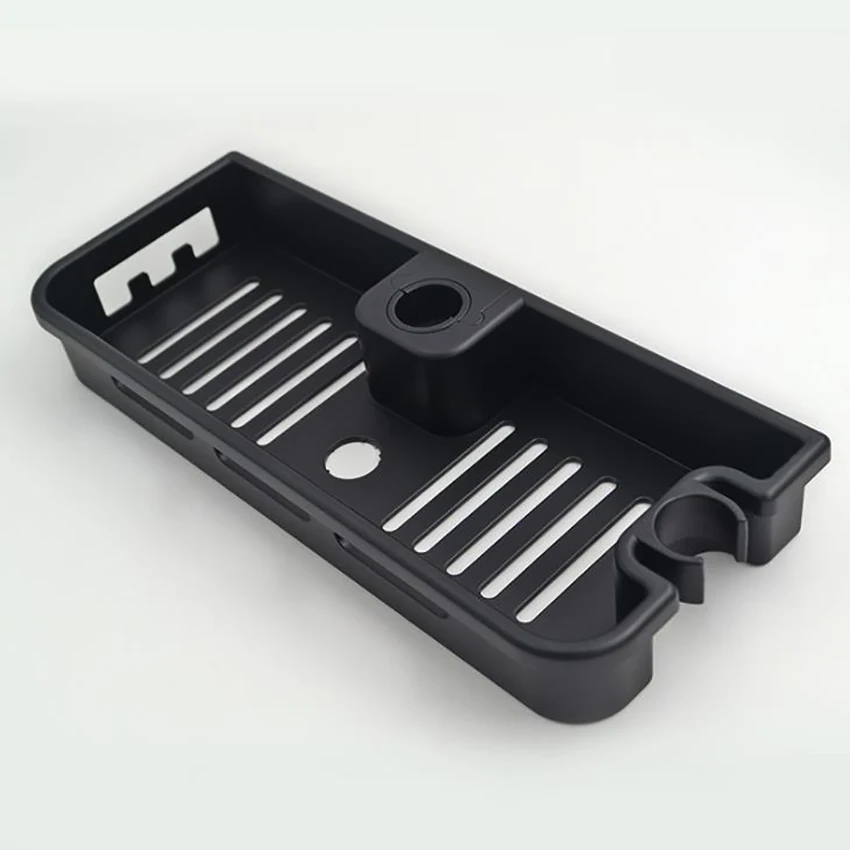 Стойка для хранения ванной комнаты и душа черная поднос съемный мытья стойка