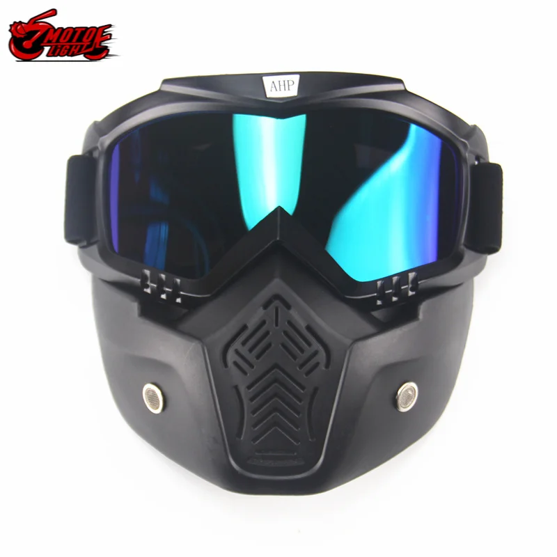 Винтажная мотоциклетная маска на шлем в стиле ретро 3/4 защитные очки для лица