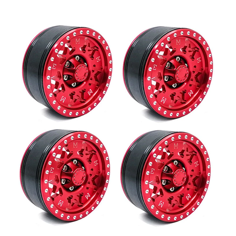 

4pcs 1.9 Beadlock Wheel Rim Wheel Hubs for 1/10 Traxxas TRX4 Defender SCX10 D90 90046 KM2 RC4WD RC Car Parts Accessories