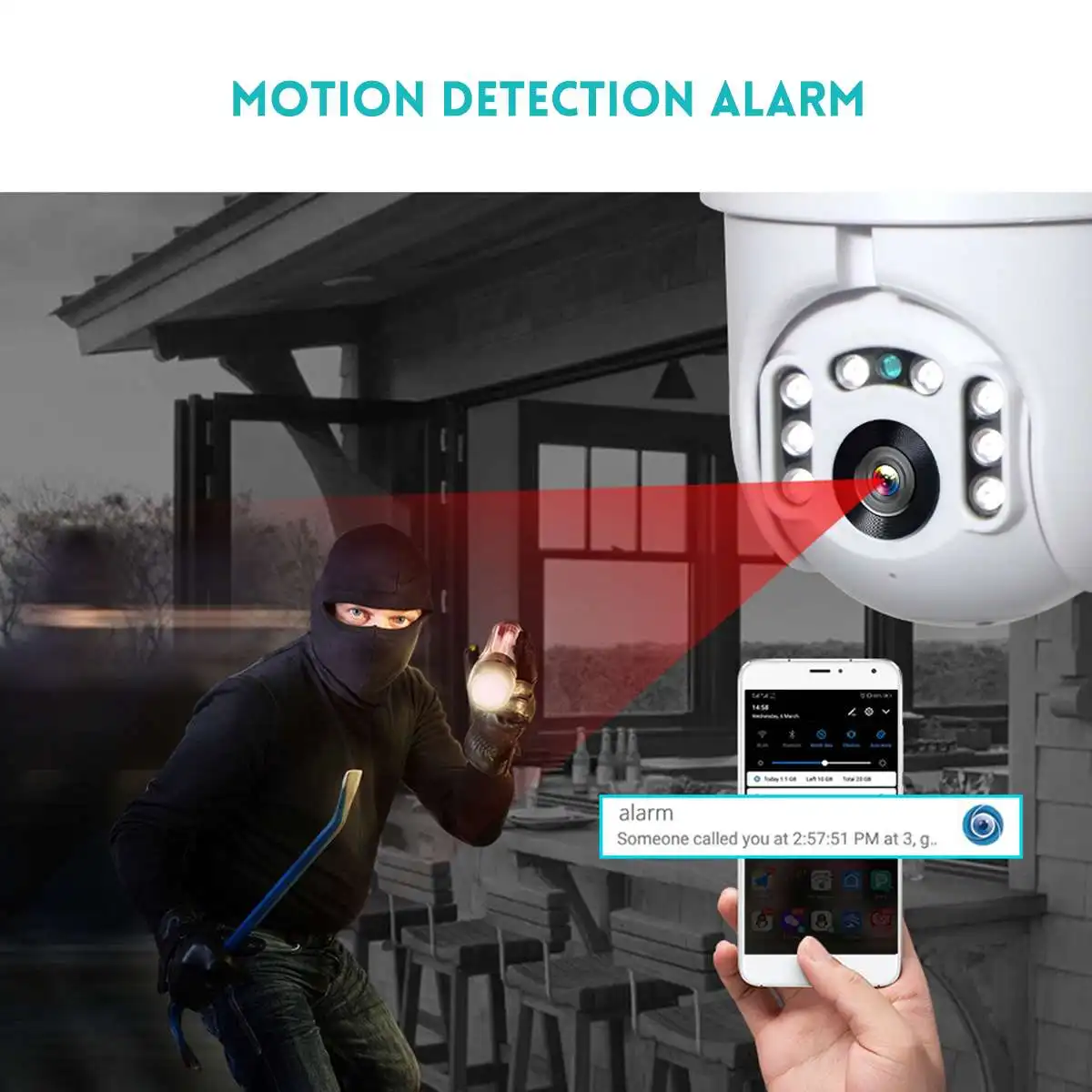 

5x Zoom 1080P HD PTZ IP WiFi Speed Dome Camera Wireless IP66 WIFI Night Security Outdoor CCTV Surveillance Network