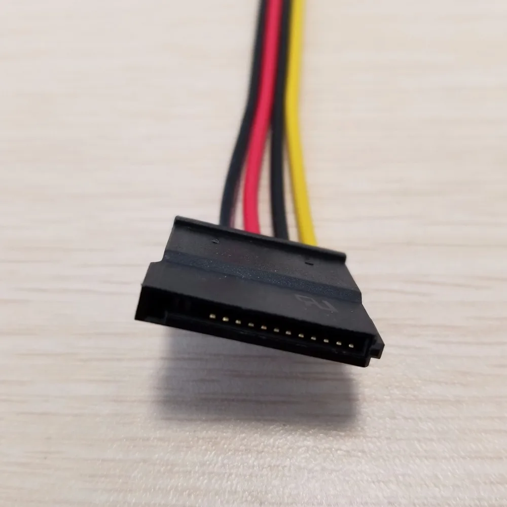 100 шт./лот 4Pin FDD Floppy Male to 15Pin SATA Female адаптер конвертер жесткий диск силовой кабель 20