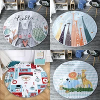 round floor crawling mat for baby room decoration play mats non skid carpet blanket kids toys storage bag room decor photo props
