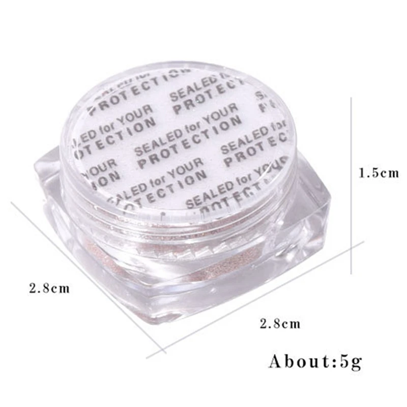 Голографическая пудра на ногтях лазерный Серебряный блестящий хромированный