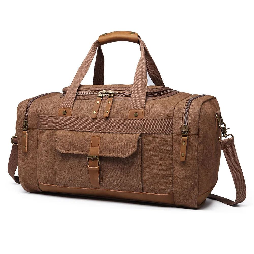 Холщовая винтажная дорожная сумка среднего размера органайзер для отдыха на