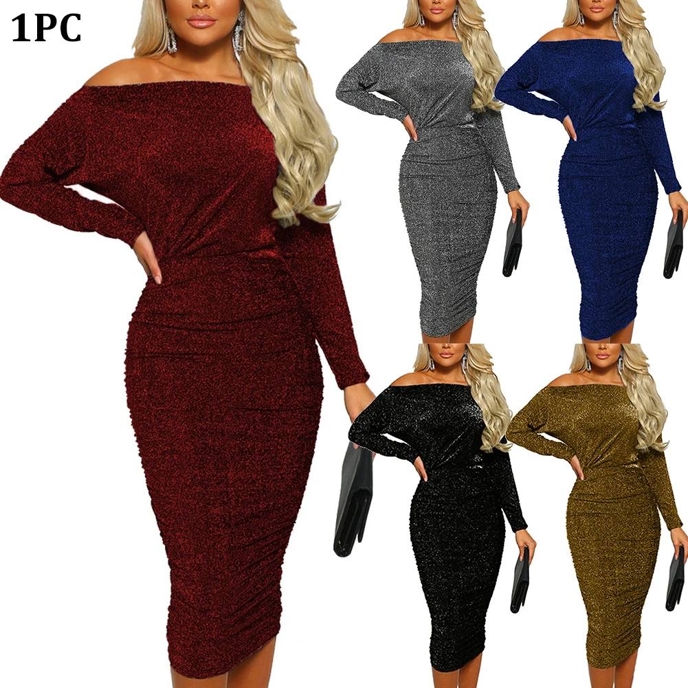 Облегающее женское платье для клуба вечернее шоппинга сексуальное с длинным