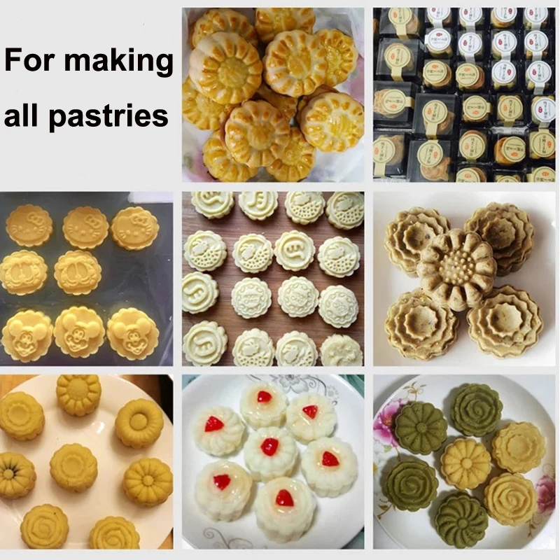 1SET baking Mid-autumn moon cake mold Plastic fondant mung bean pumpkin hand pressing pastry embossing | Дом и сад