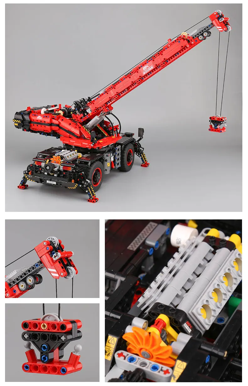 DHL 20085 техника игрушечные машинки модель автомобиля 42082 вездеходный кран Набор сборочные блоки кирпичи детские игрушки Рождественский подарок