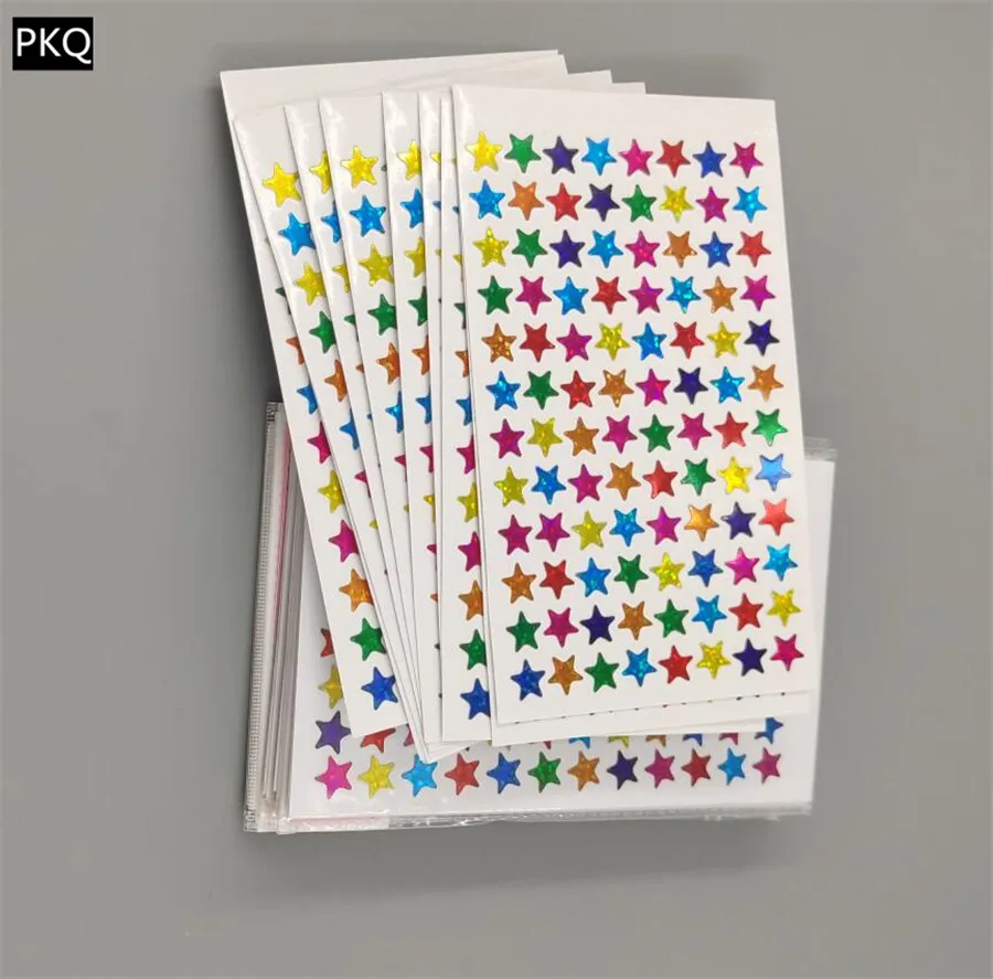 10sheets Red Star Shape Stickers Labels For School Children Cute Teacher Reward Sticker Gift Kid Hand Body Toys 960pcs | Канцтовары для