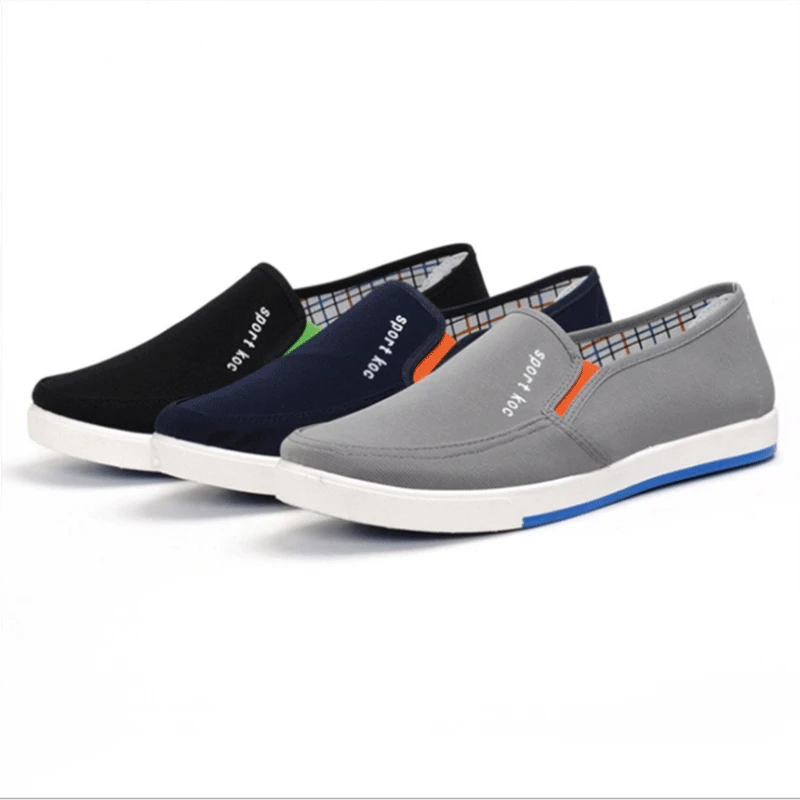 Мужские парусиновые туфли повседневная обувь дышащие для вождения прогулок