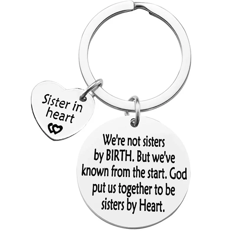 

Keychain Gift for Sister Best Friend, Friends Sisters Key chains, Friendship Graduation Birthday Gifts for Women Teens Girls