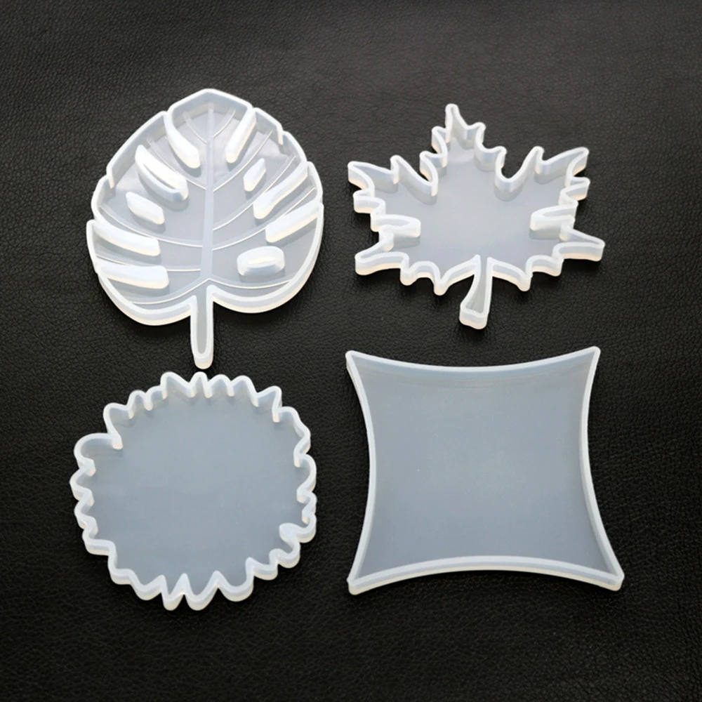 

DIY Mold Ashtray Coaster Flexible Silicone Mold Leaf Mat Epoxy Resin Making Craft Clay Resin Molds Jewelry Making Tool