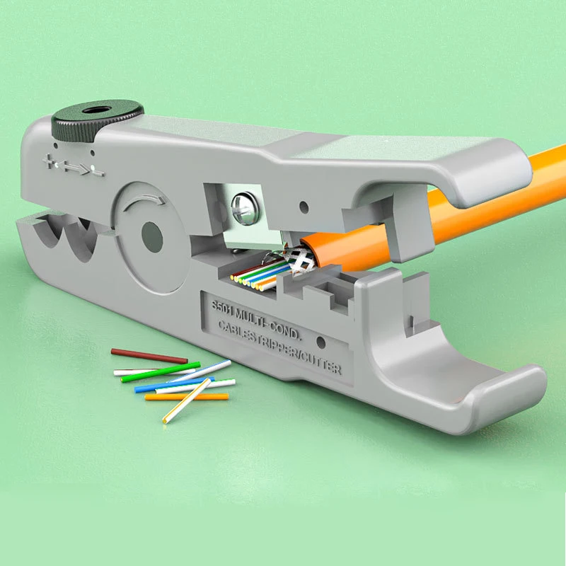 

Dual-purpose Wire Stripper Network Tool for Stripping and Cutting Rotary Wire Stripper Manual Wire Stripper
