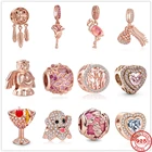 Женский браслет из серебра 925 пробы с бусинами-шармами