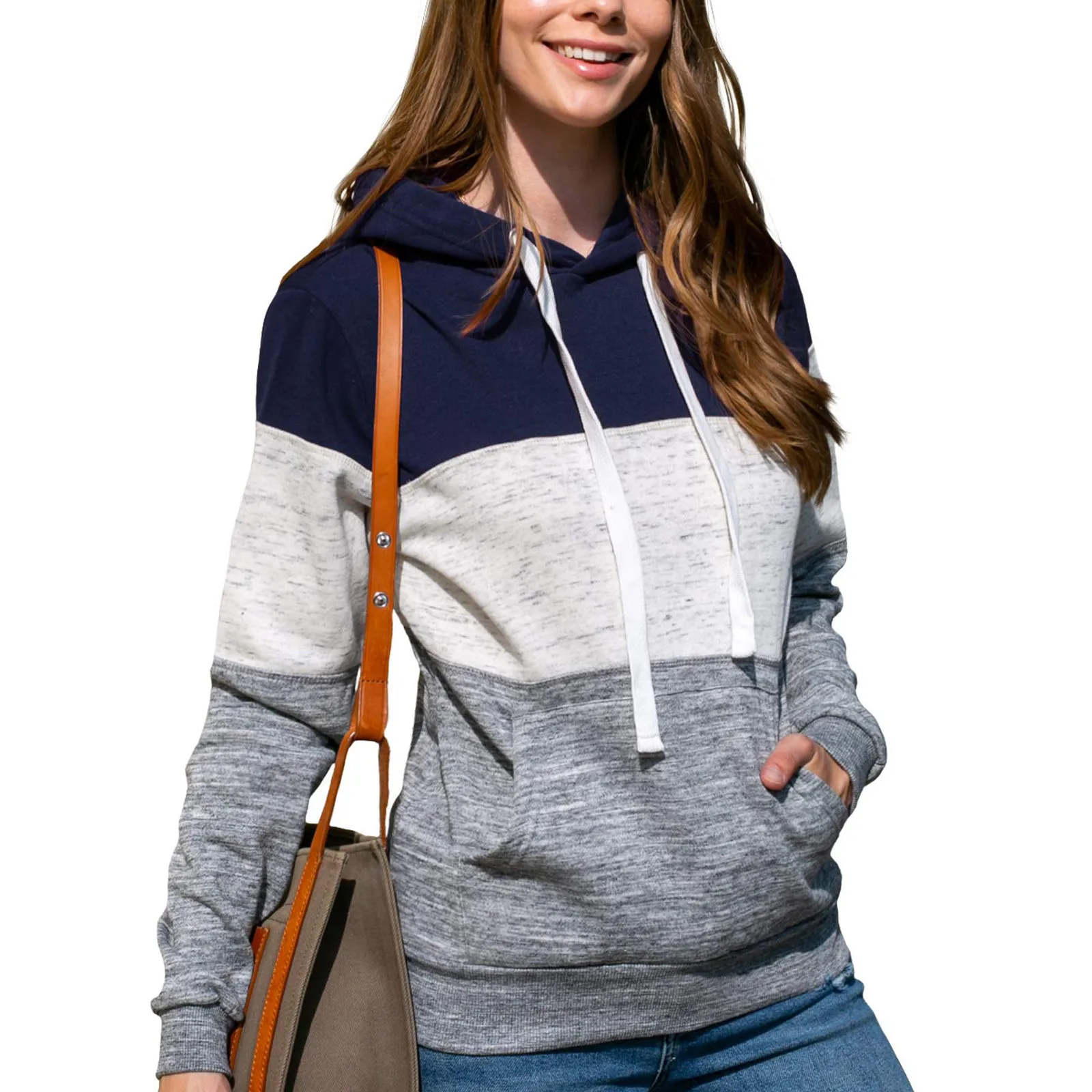 Fashion Womens Casual Hoodies Sweatshirt Patchwork Ladies Hooded Blouse Pullove Las Mujeres Sweetshirts Спортивный Костюм Женск