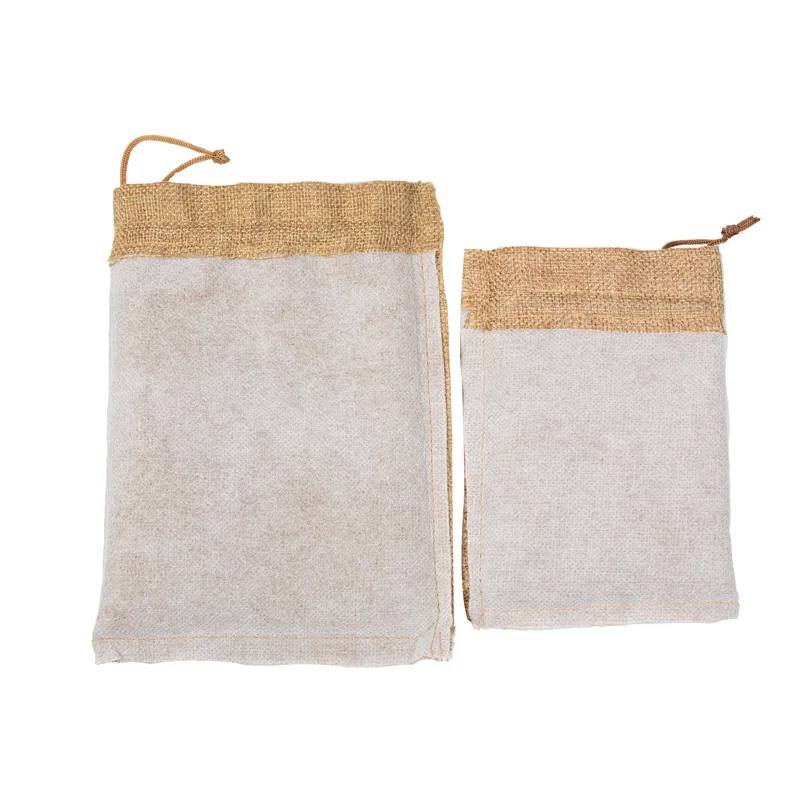 

Hot 1PCS Linen Jute Drawstring Pouch Cotton Mix Color Packages for Packaging Gift Wedding Party Christmas Candy Bags (5 Size)