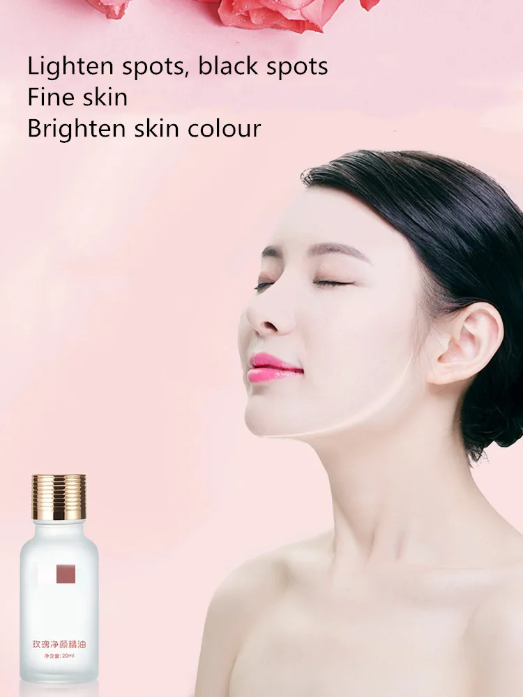 

3bottles Rose essential oil , brighten whitens skin, removes black spots freckles ,mole naevus, 3 bottles as 1 courses