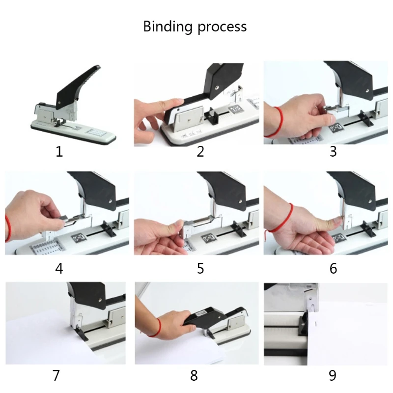 

Heavy Duty Metal Stapler Bookbinding Stapling 210 Pages Capacity Office Tools Fit Staples(Pins) 24/6 23/23 23/17 23/10 23/13