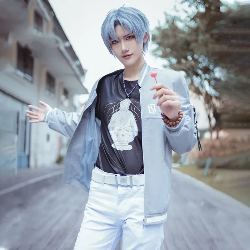 Косплей-Униформа EVOL×LOVE LYZZR cos LingXiao для мужчин и женщин, костюм, полный комплект, пальто + футболка + ожерелье + серьги * 3 + браслет