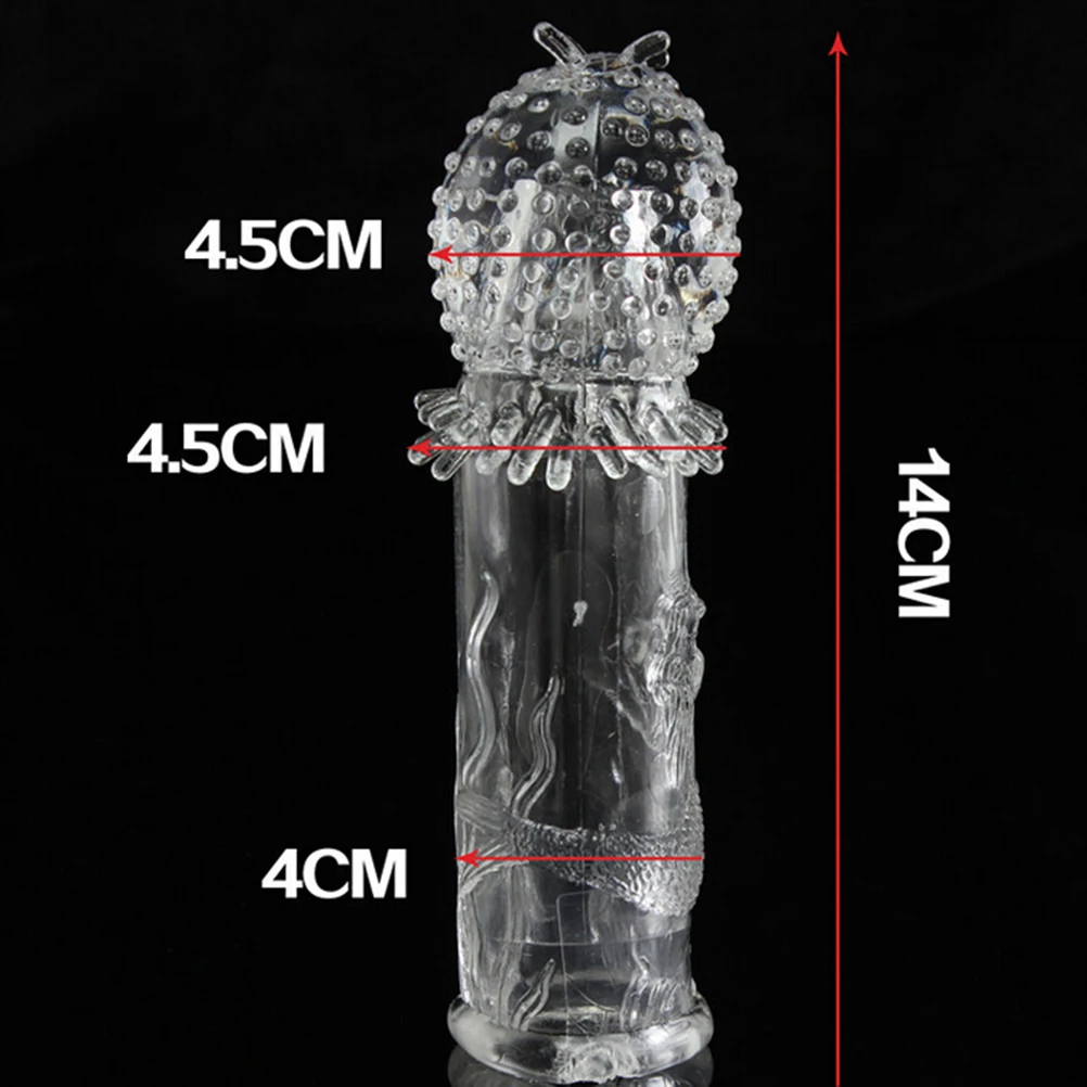 New Transparent G-spot Stimulation for Men Crystal Spike Penis Extender Dick Vibrator Reusable Delay Cock Ring | Красота и здоровье